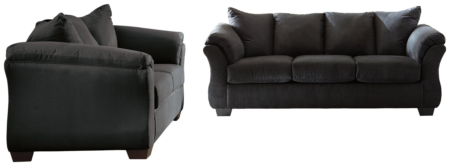 Darcy Black Sofa And Loveseat - Ella Furniture