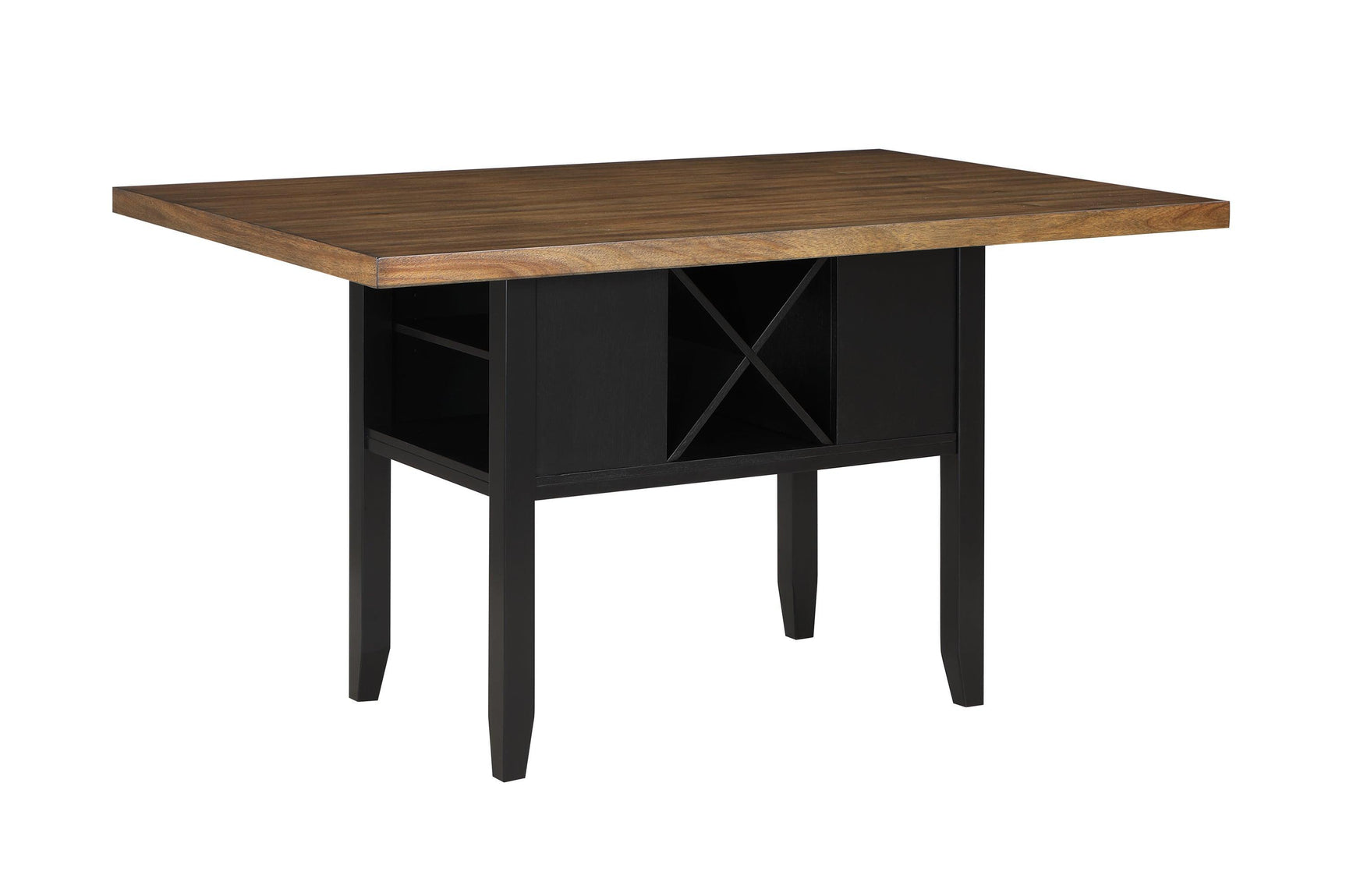 Dary Brown/White Solid Wood And Veneers Fabric Upholstered Counter Height Dining Room Set - Ella Furniture