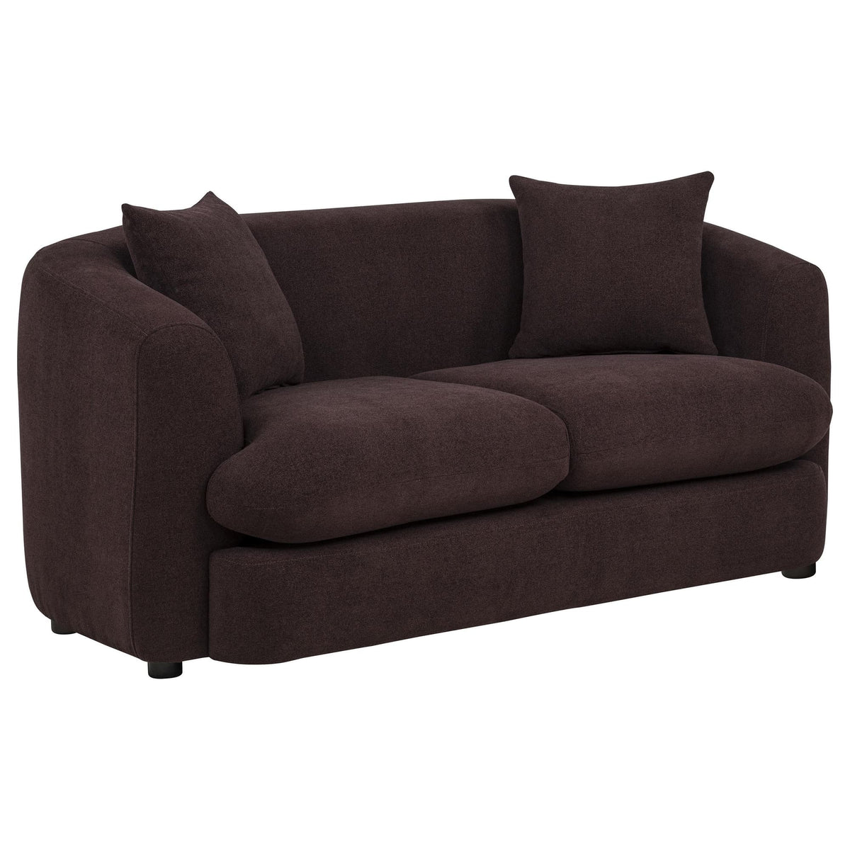 Delroy 2-Piece Stationary Sofa Set in Aubergine Polyester — product image 4