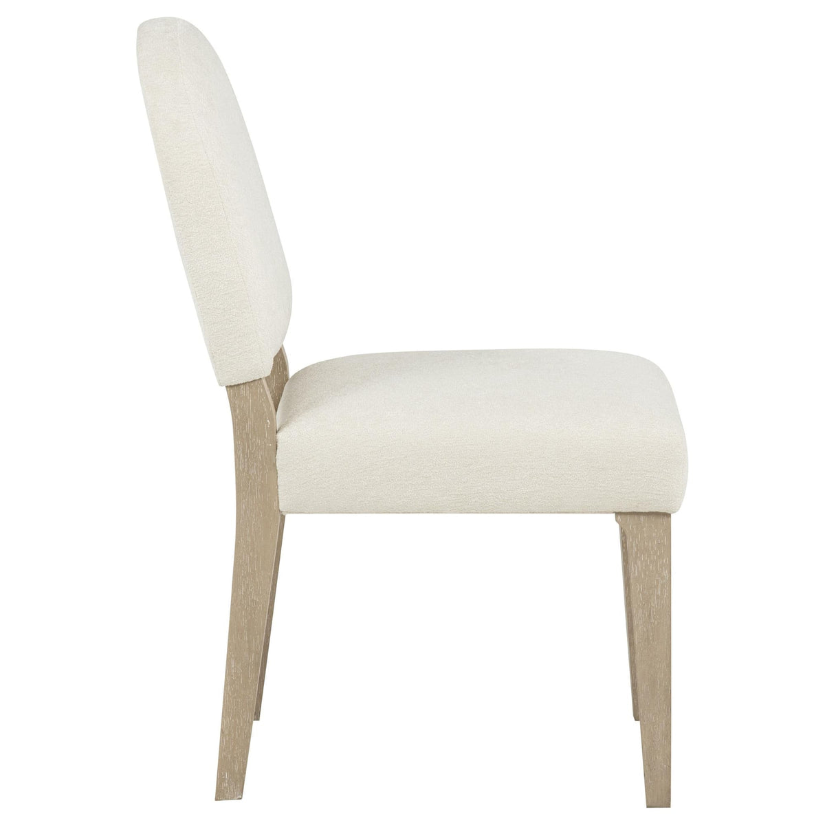 Lucaire Curved High Back Upholstered Dining Chair Cream Set of 2 — product image 9