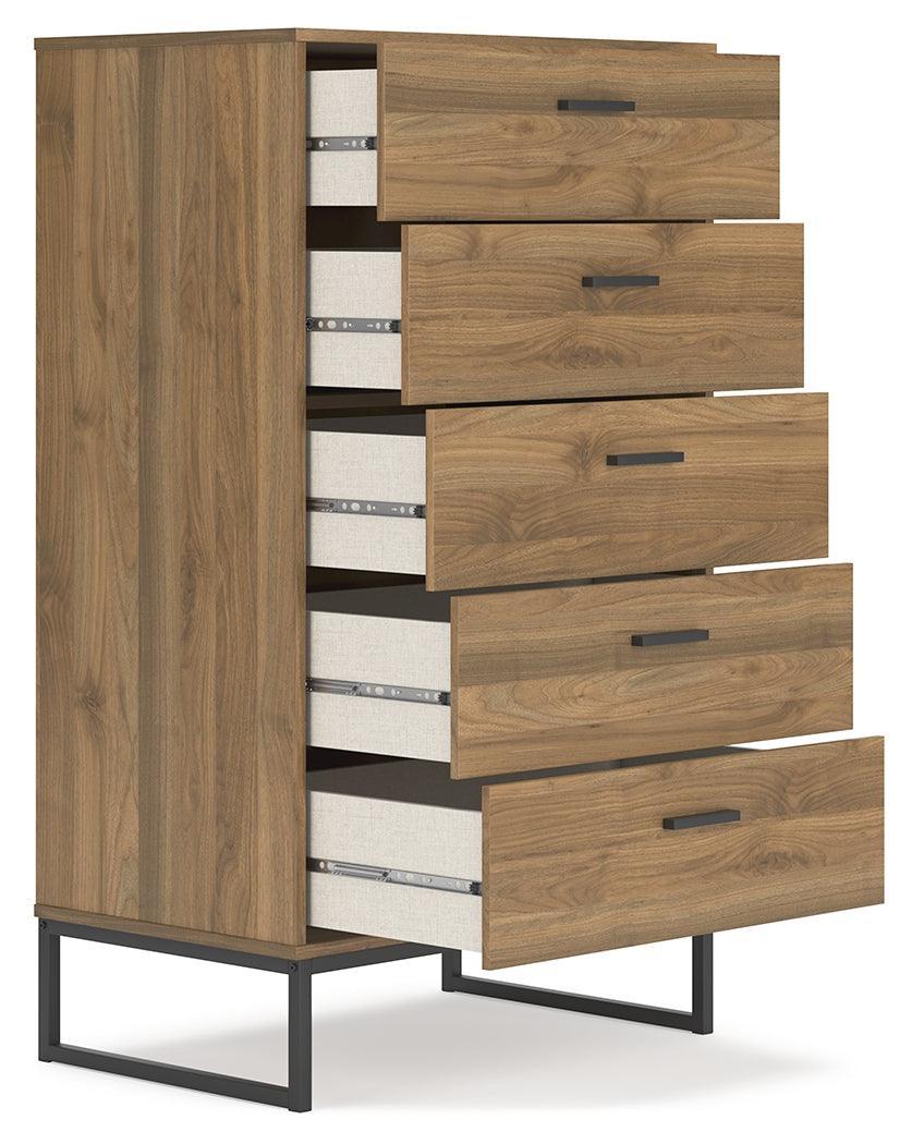 Deanlow Honey Chest of Drawers - Ella Furniture