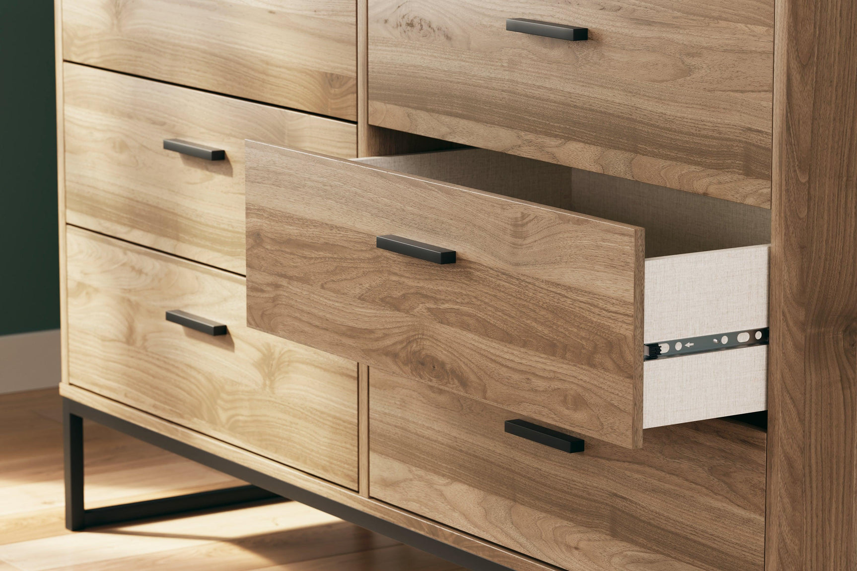 Deanlow Honey Dresser - Ella Furniture