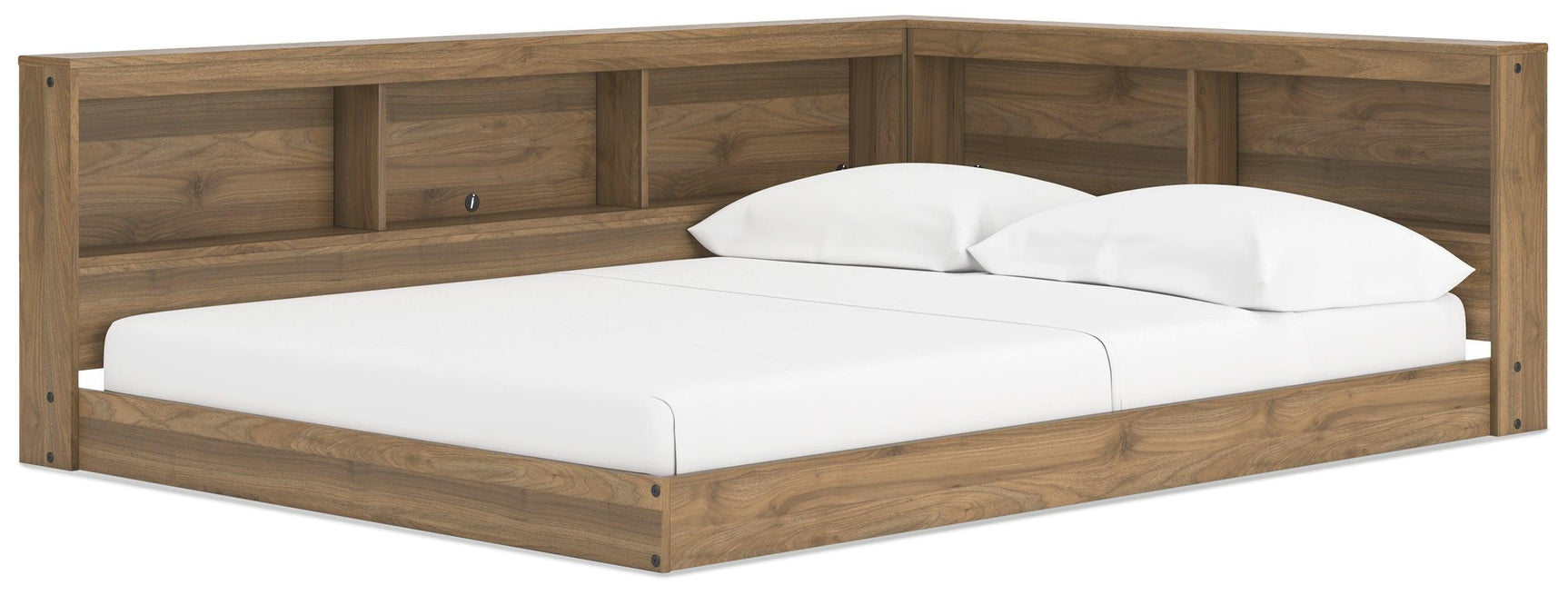 Deanlow Honey Full Bookcase Storage Bed - Ella Furniture