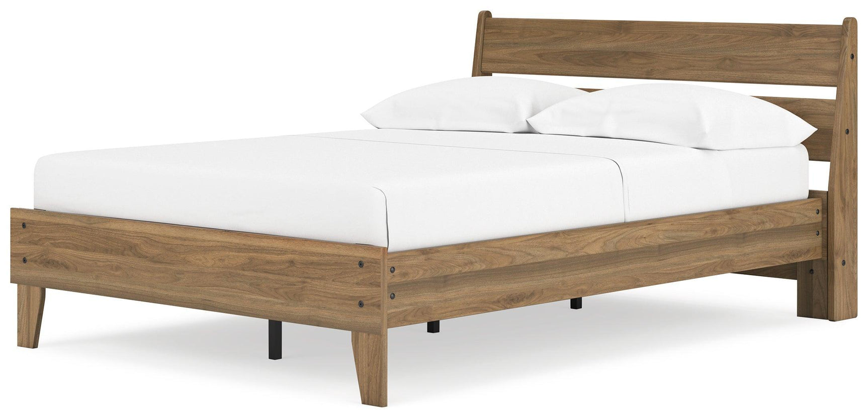 Deanlow Honey Full Platform Panel Bed - Ella Furniture