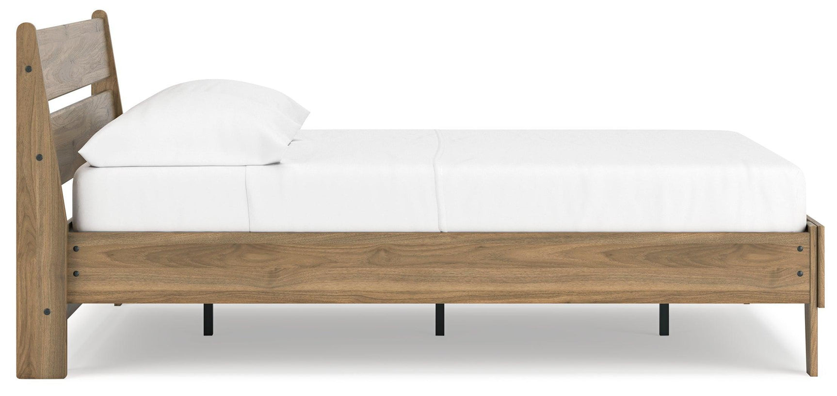Deanlow Honey Full Platform Panel Bed - Ella Furniture
