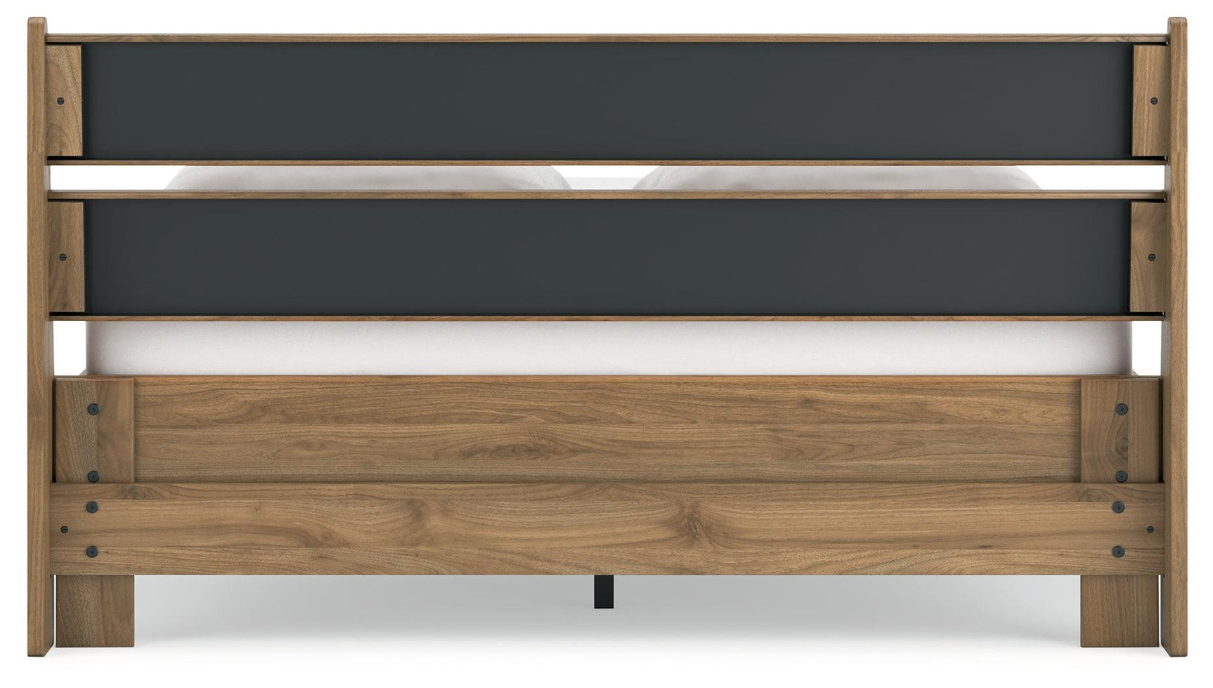 Deanlow Honey Queen Platform Panel Bed - Ella Furniture