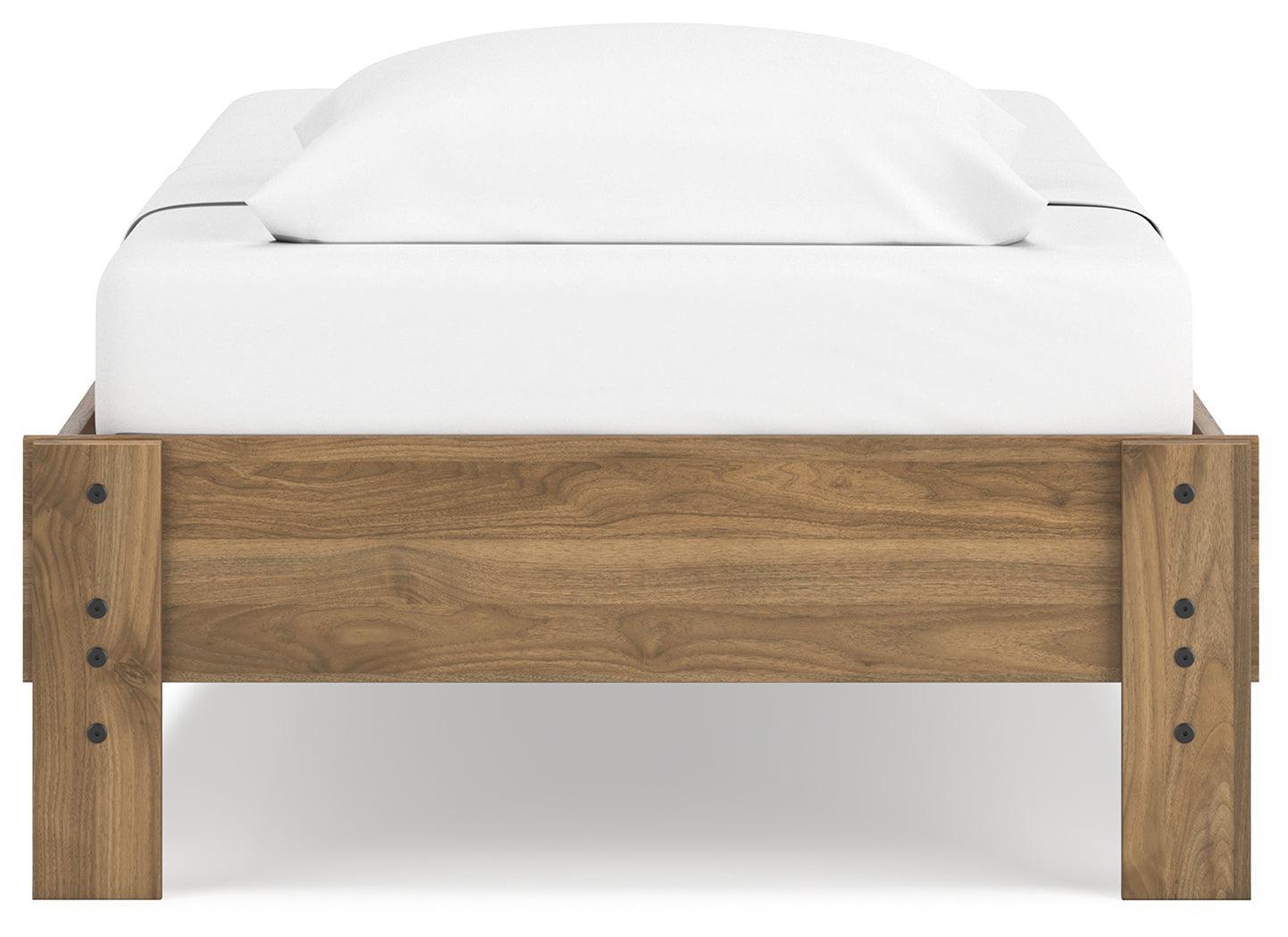 Deanlow Honey Twin Platform Bed - Ella Furniture