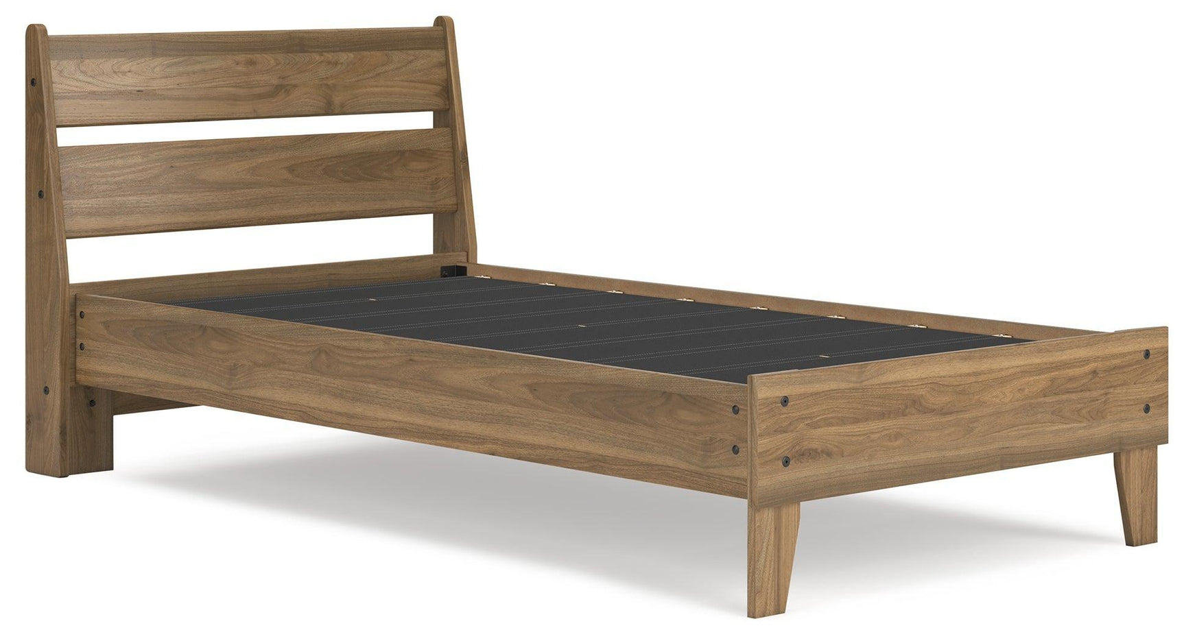 Deanlow Honey Twin Platform Panel Bed - Ella Furniture