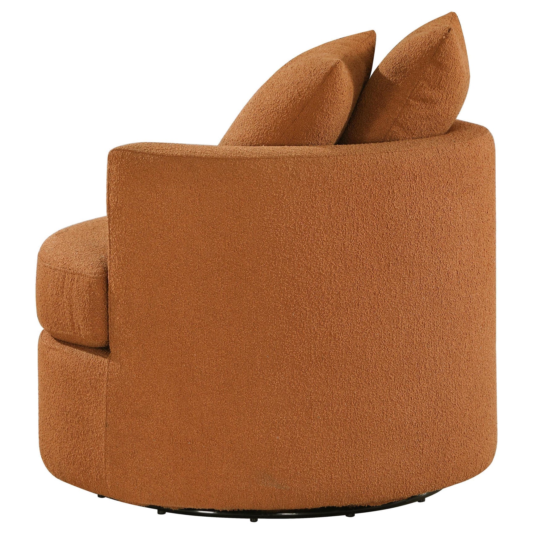 Debbie Upholstered Swivel Accent Chair Burnt Orange 902275 - Ella Furniture
