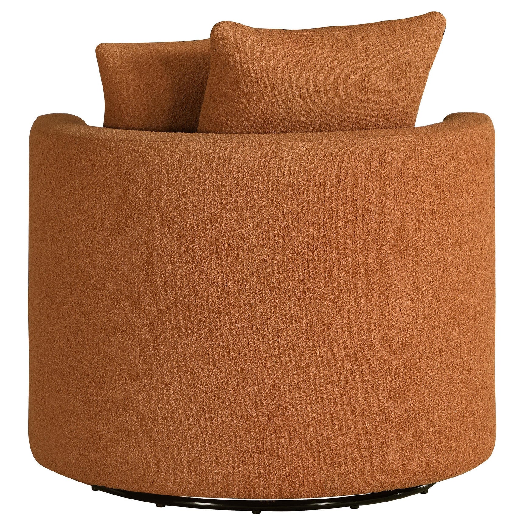 Debbie Upholstered Swivel Accent Chair Burnt Orange 902275 - Ella Furniture