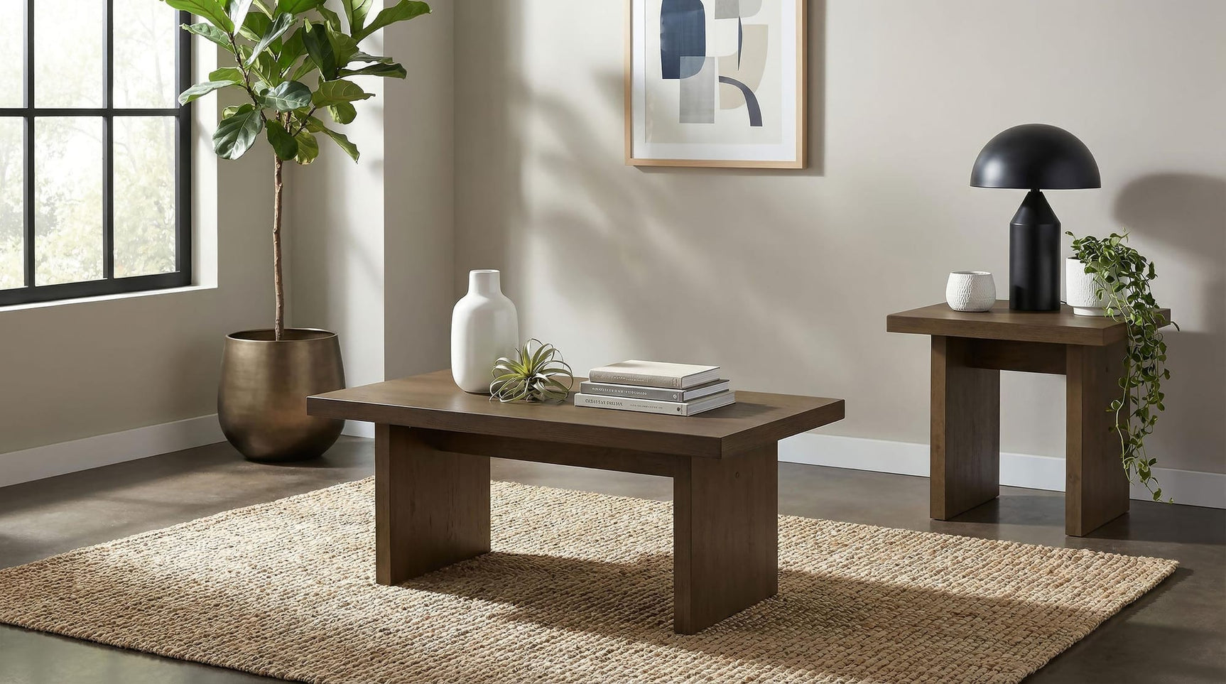 Decker 2-piece Coffee and End Table Set Walnut from Ella Furniture