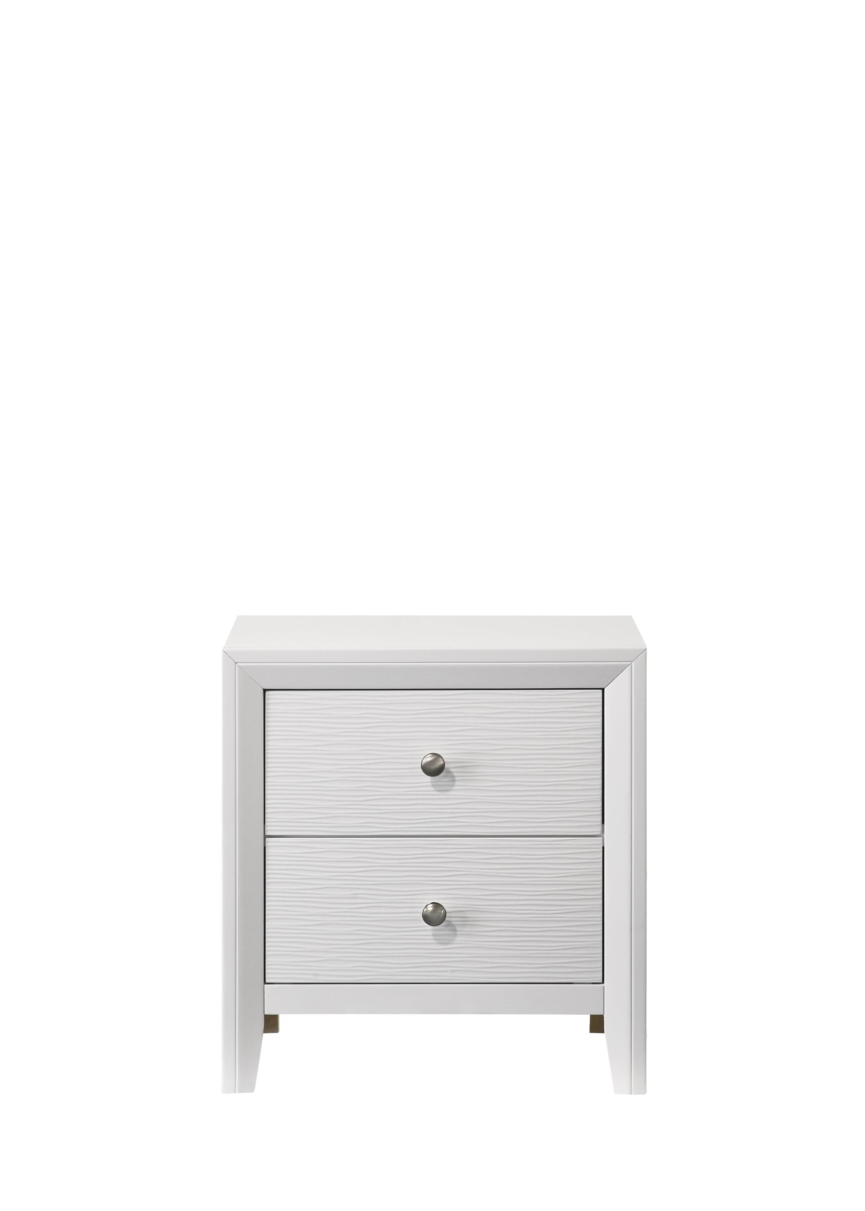 Denker-evan White Modern Contemporary Solid Wood Full Bed - Ella Furniture