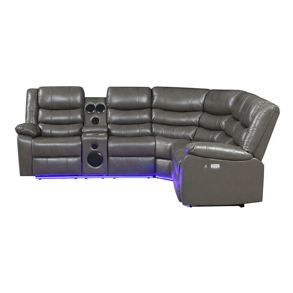 Sonic Gray Power Reclining Sectional