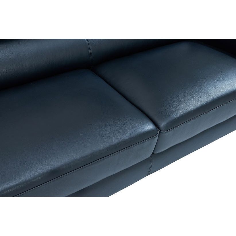 Soho Black Italian Leather Match Sofa, Loveseat, and Chair Set view 8
