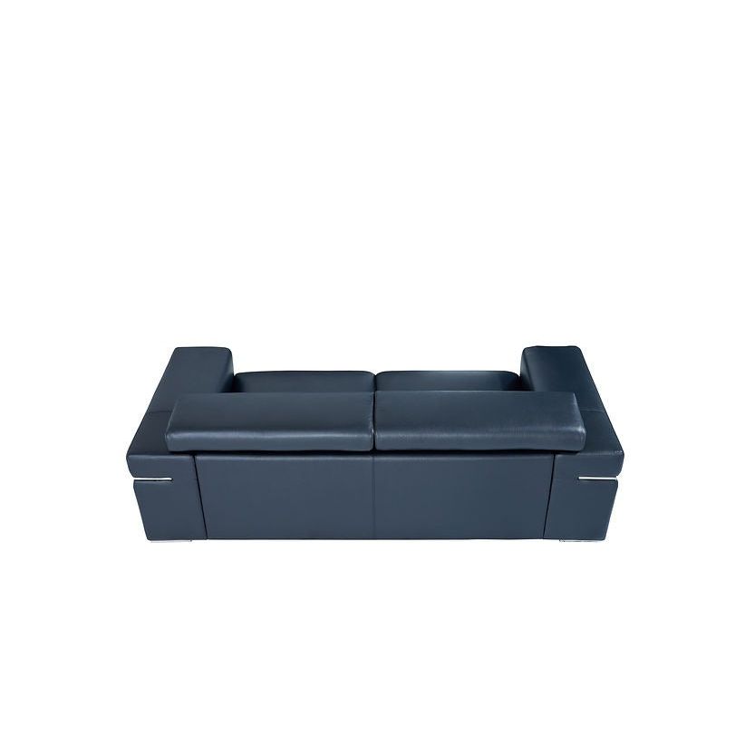 Soho Black Italian Leather Match Sofa, Loveseat, and Chair Set view 10