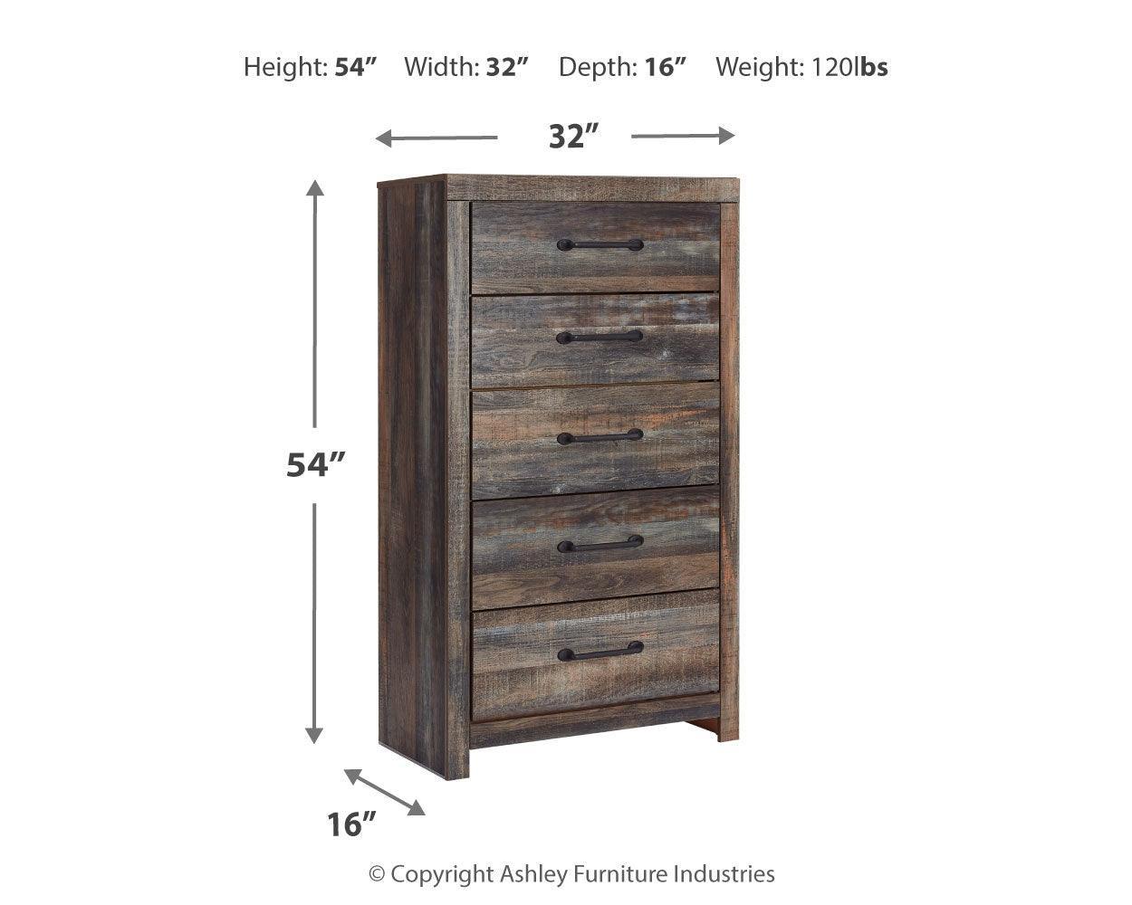 Drystan Multi Bookcase 2 Storage Bedroom Set - Ella Furniture