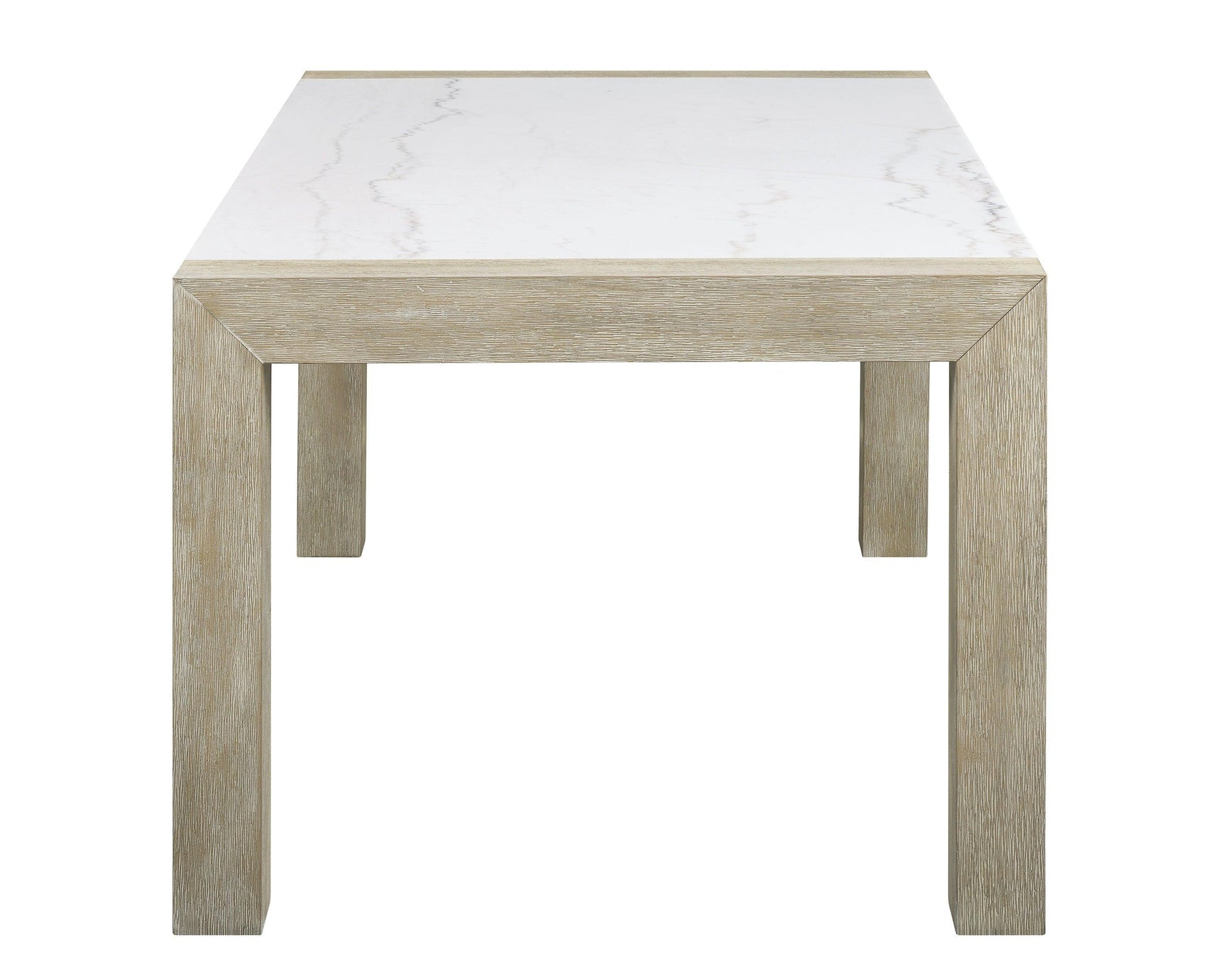 Dune Beige/Gray Modern Solid Wood And Veneers Fabric Upholstered Dining Room Set - Ella Furniture