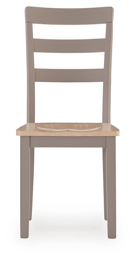 Harperfeld Natural/Gray Dining Chair — front view