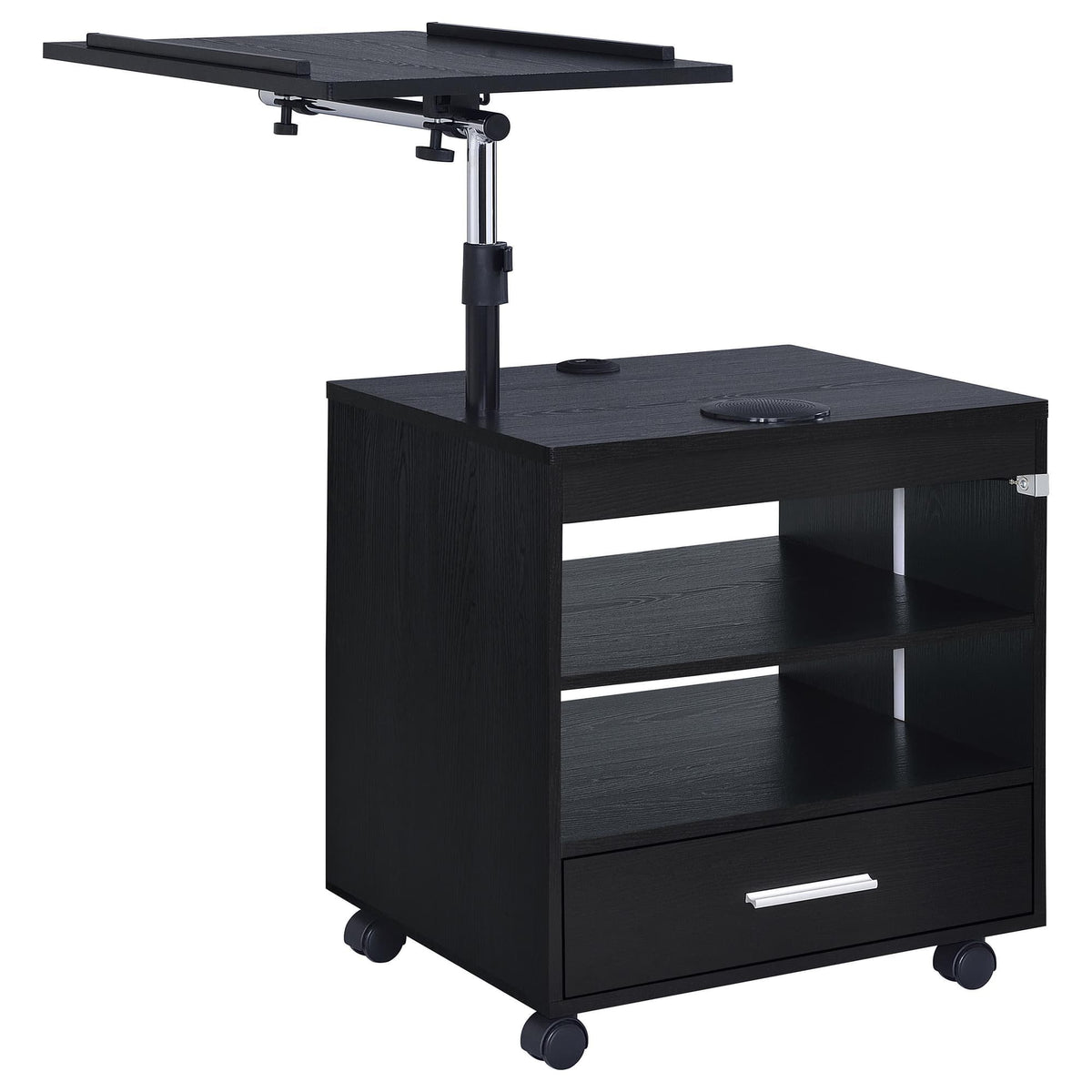 Lerma 1-Drawer Adjustable Tray Top Nightstand with Speaker Black Ash — product image 8