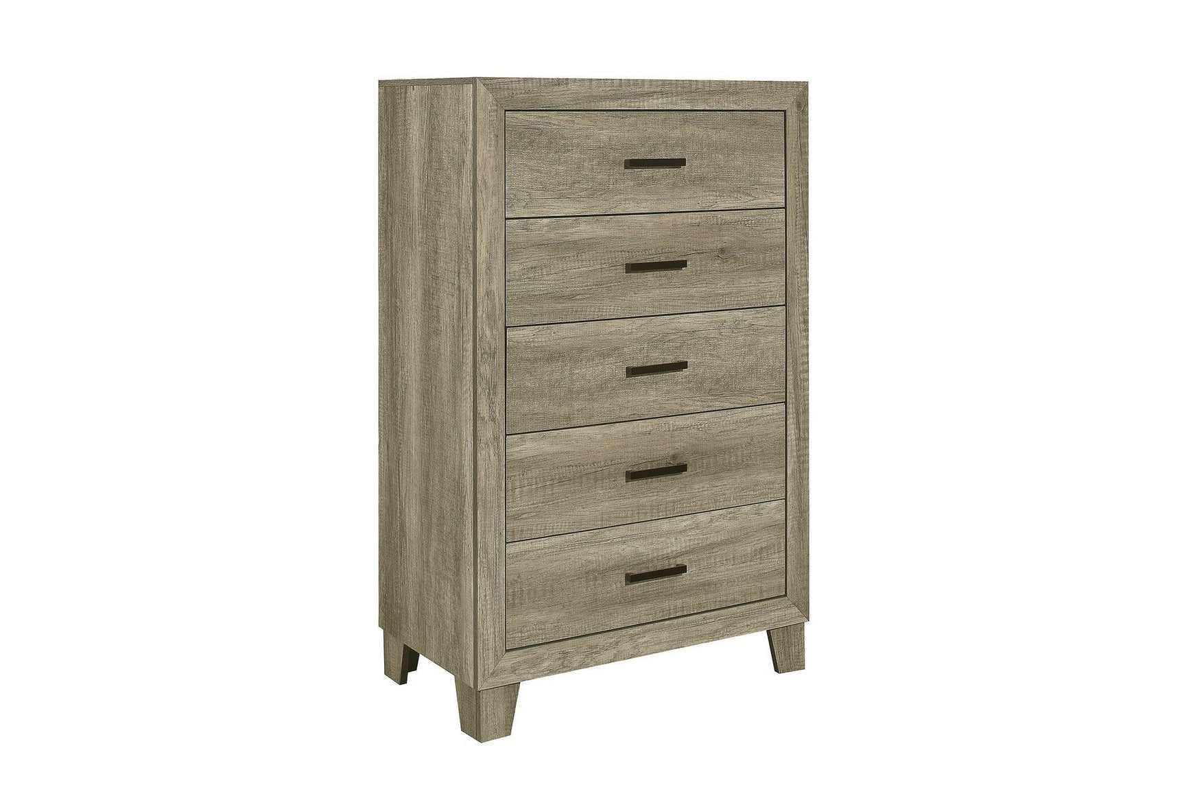 Gray Modern Traditional Rustic Solid Wood And Veneers Panel Bedroom Set - Ella Furniture