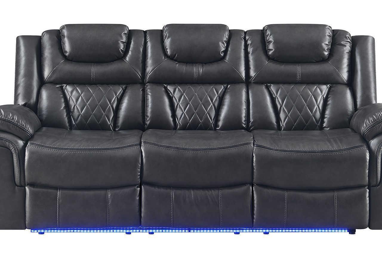 Party Time Gray Power Reclining Set
