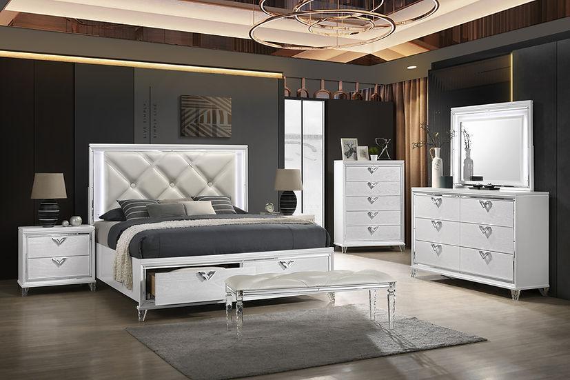 Layla White Modern Chest - Ella Furniture