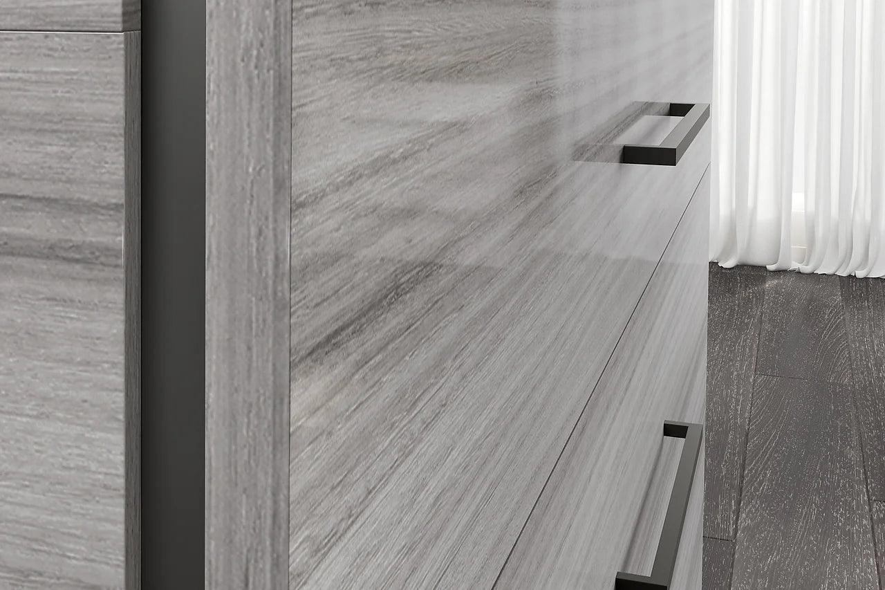 Mia Light Gray Modern Contemporary Solid Wood And Veneers Chest - Ella Furniture