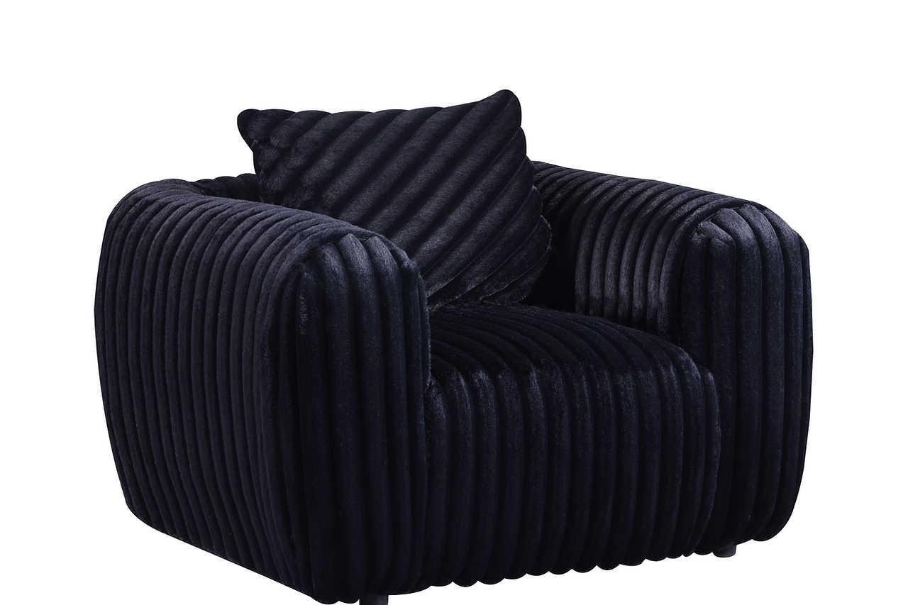 Eli Black Fabric Chair