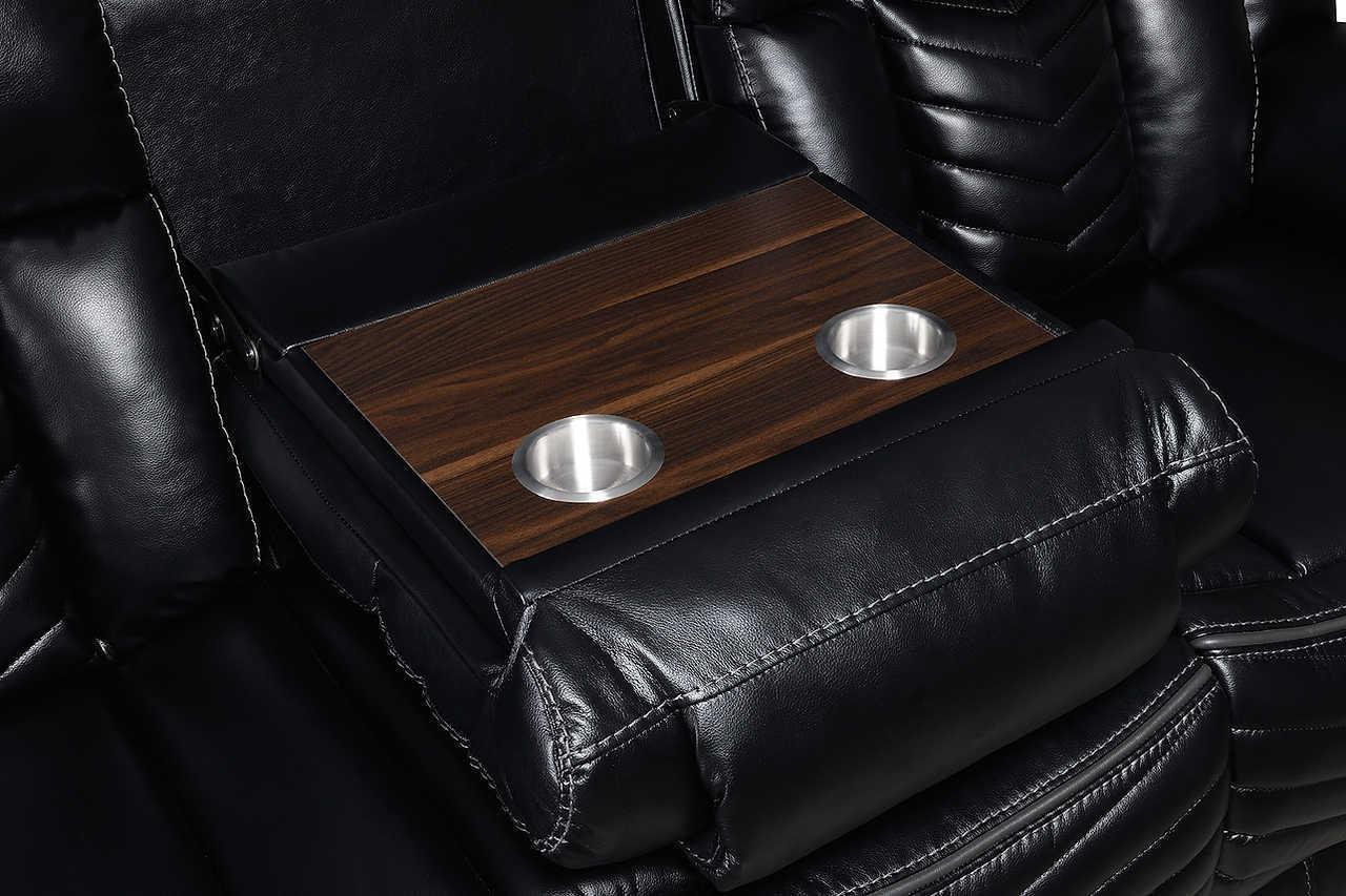Lucky Charm Black 3-Piece Power Reclining Set