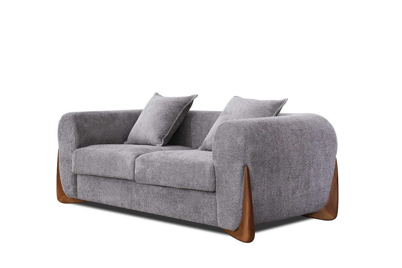Stylus Pewter Fabric 2-Piece Living Room Set