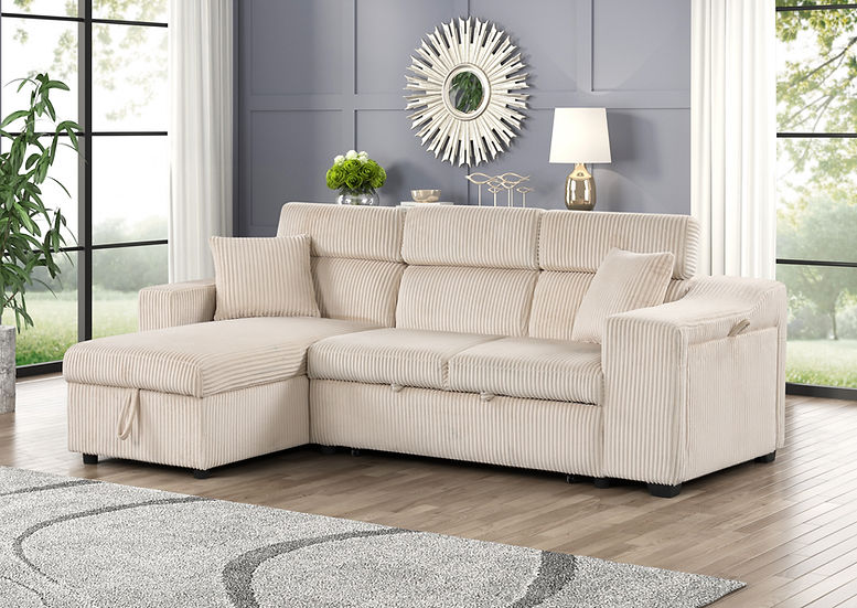 Bonaterra II Beige Storage Sectional