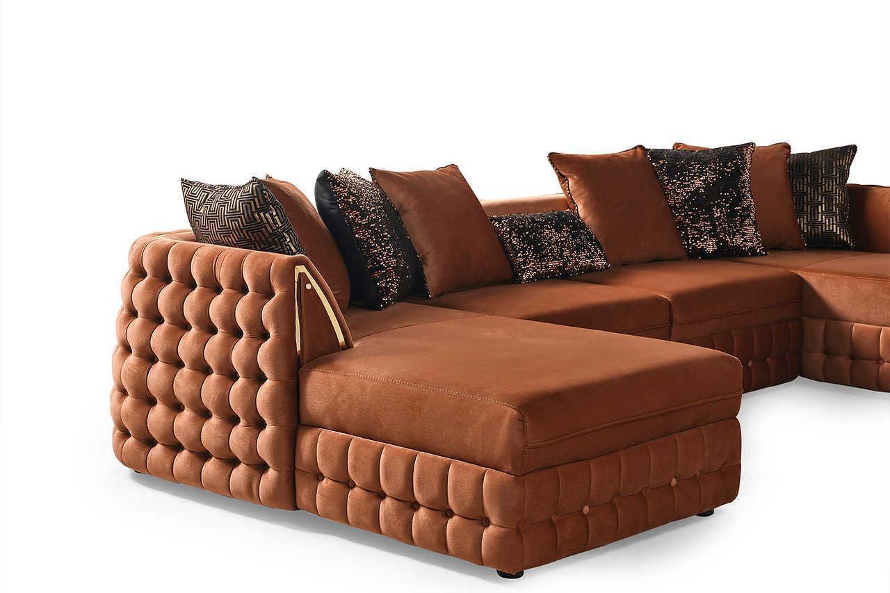 Sicilya Rust Orange Sectional
