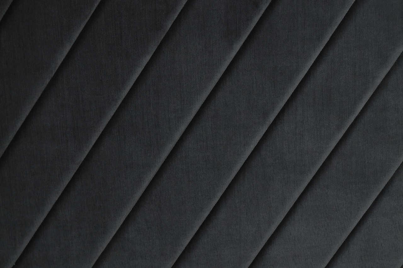Mio Black Velvet Panel King Bed