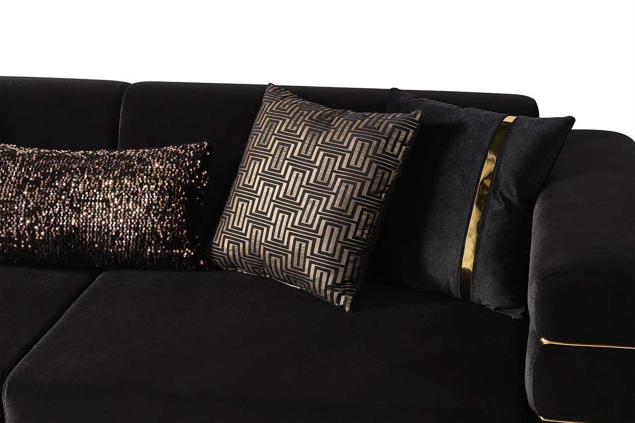 Luma Black 2-Piece Living Room Set