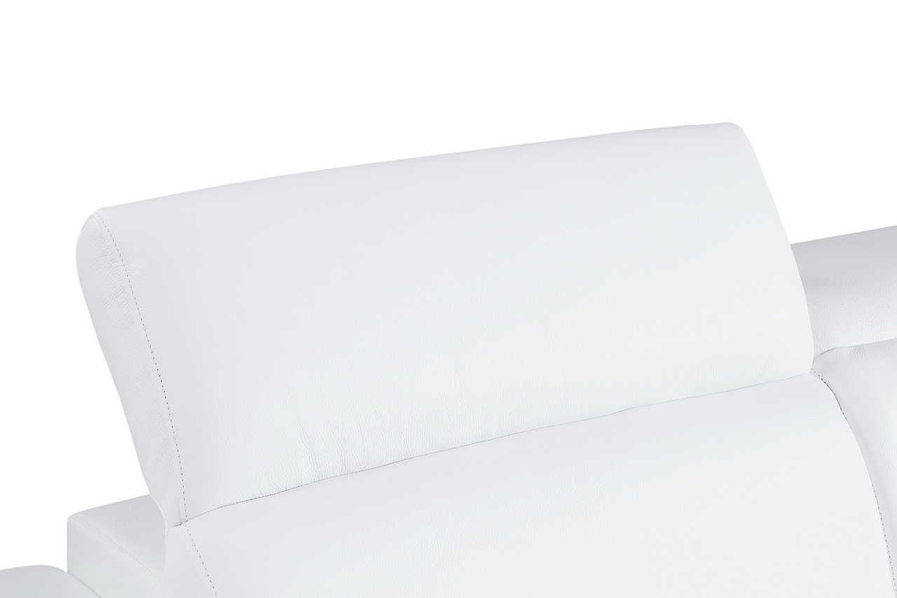 Favo White Leather Chair