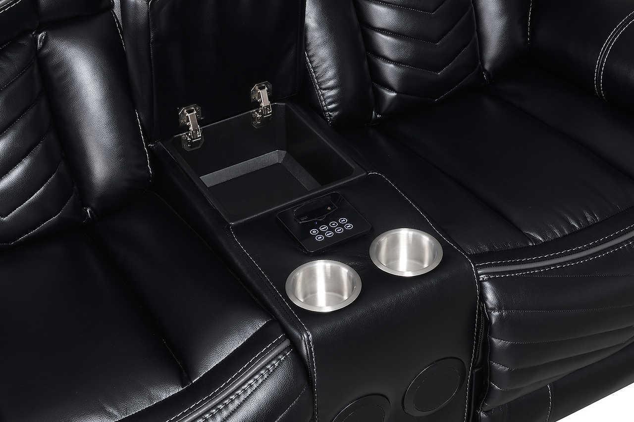 Lucky Charm Black 3-Piece Power Reclining Set