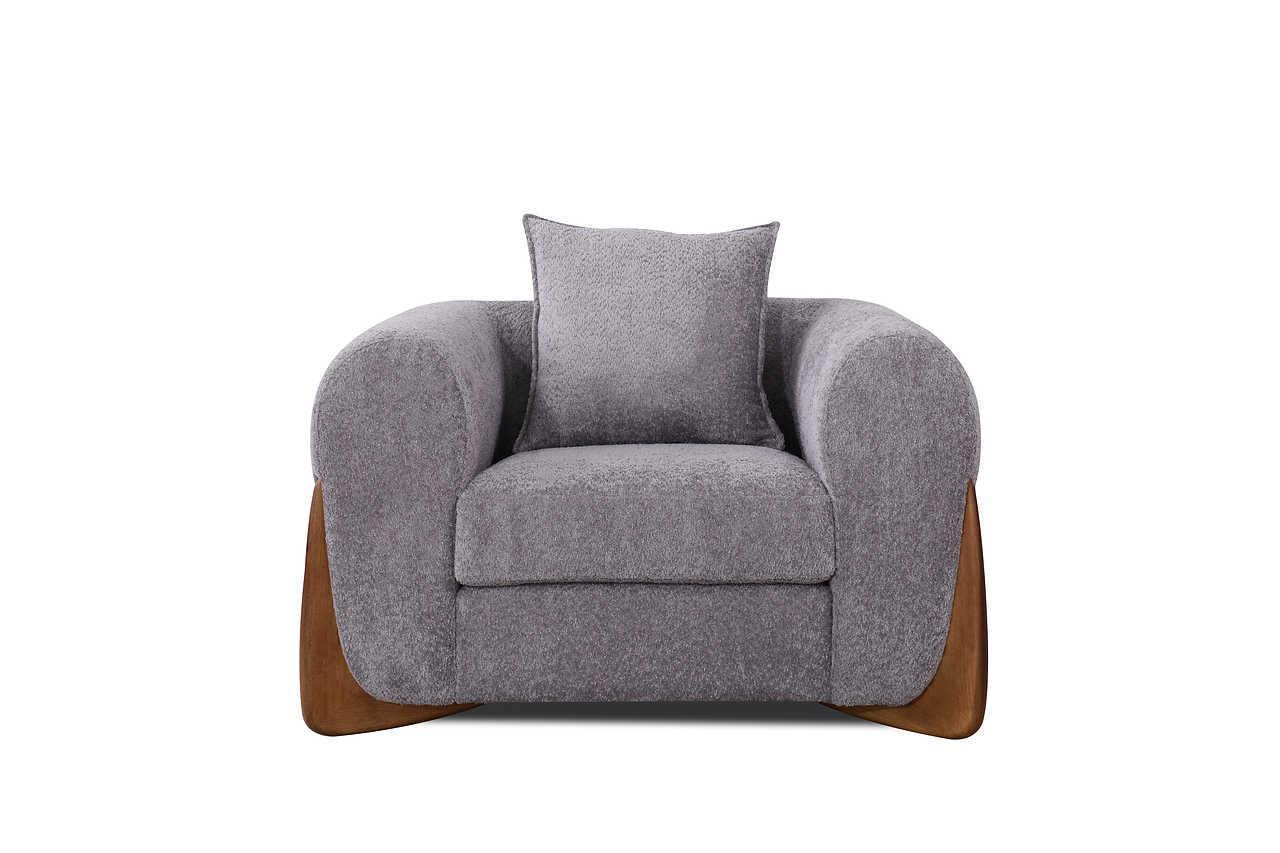 Stylus Pewter Fabric 2-Piece Living Room Set