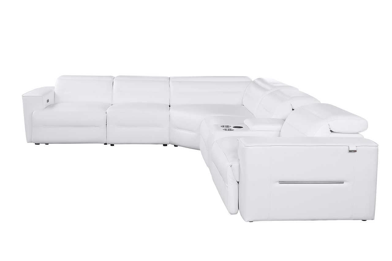 Nexus White Power Reclining Sectional