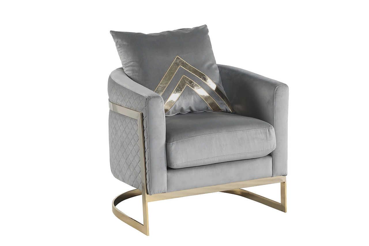 Vista Bonita Gray Velvet Living Room Set