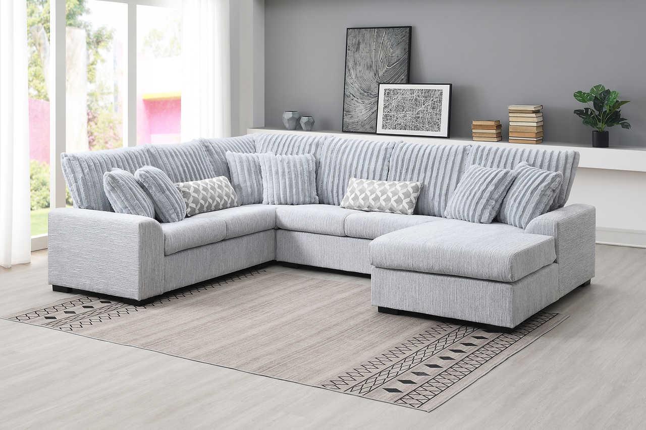 Brady Grey Fabric Sectional