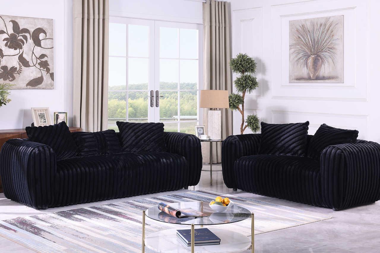 Eli Black Fabric Chair