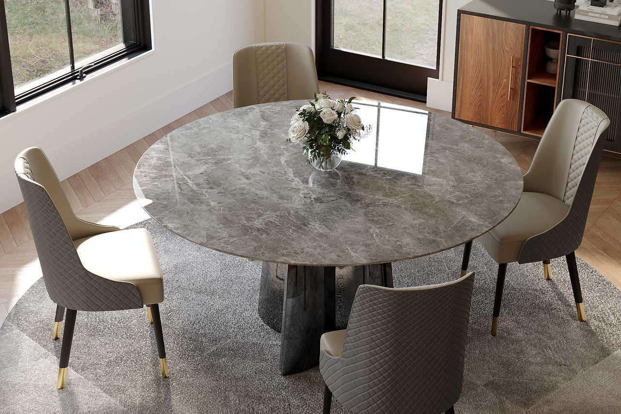 Luxe Faux Marble Dining Table #1