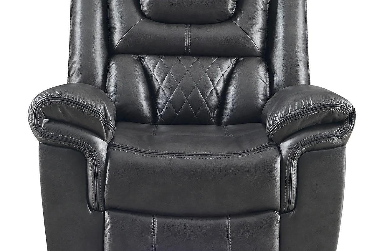 Party Time Gray Power Recliner