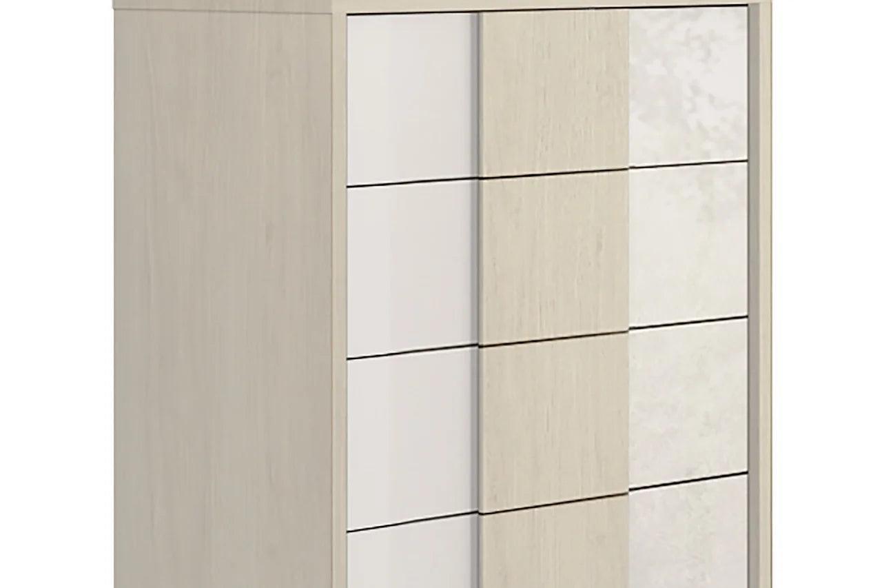 Tower White Modern Contemporary Traditional Solid Wood 2-Drawers Nightstand - Ella Furniture