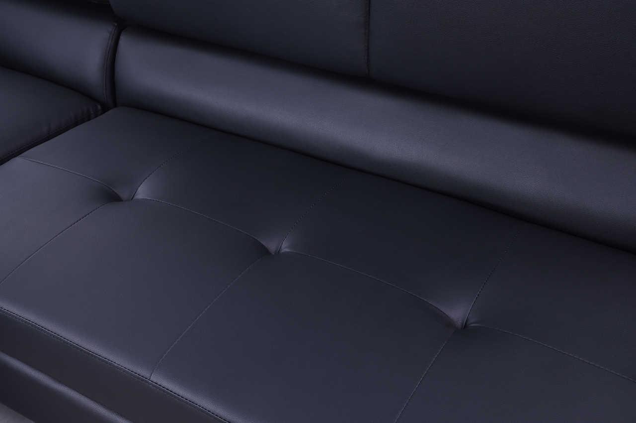 Magic Black PU LED Speaker Sectional