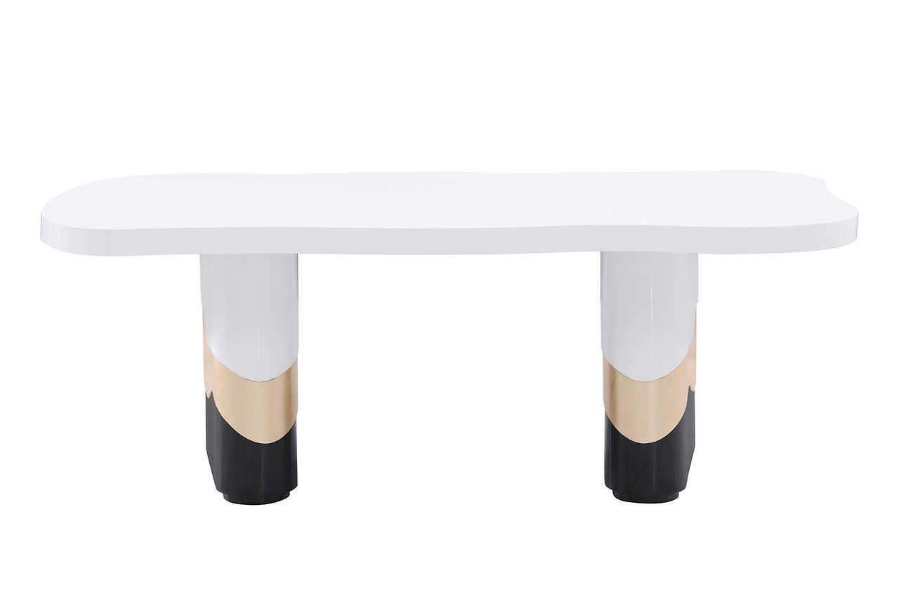 Orion White Black Dining Room Set