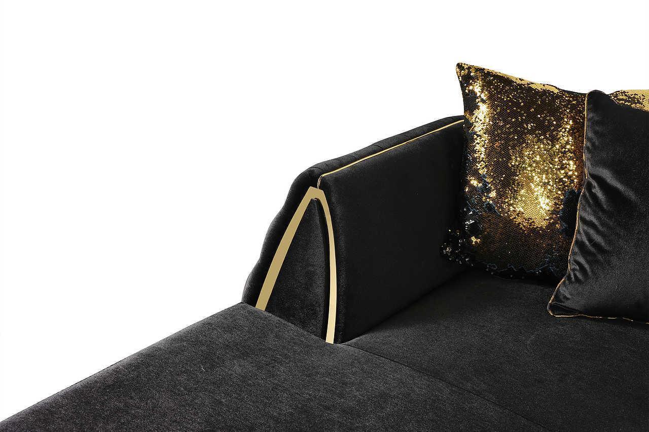 Sicilya Black Sectional