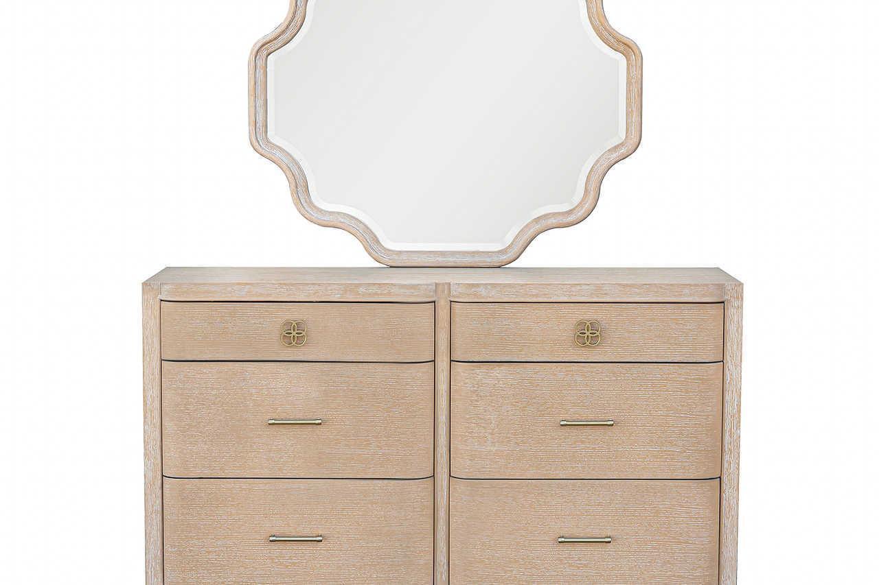 Laguna Light Brown Gray Upholstered Panel Bedroom Set