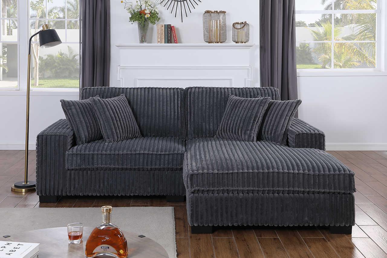Comfy II Grey 2-Piece Sectional
