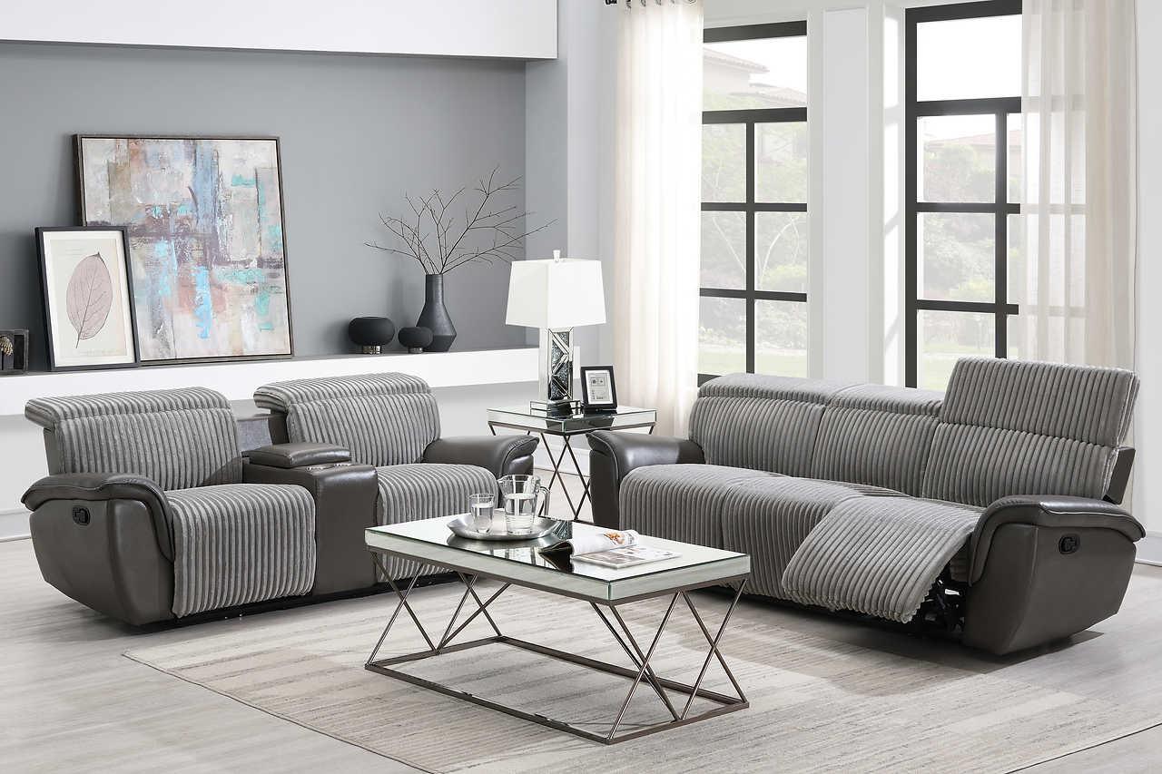 Twist Grey 3-Piece Reclining Set